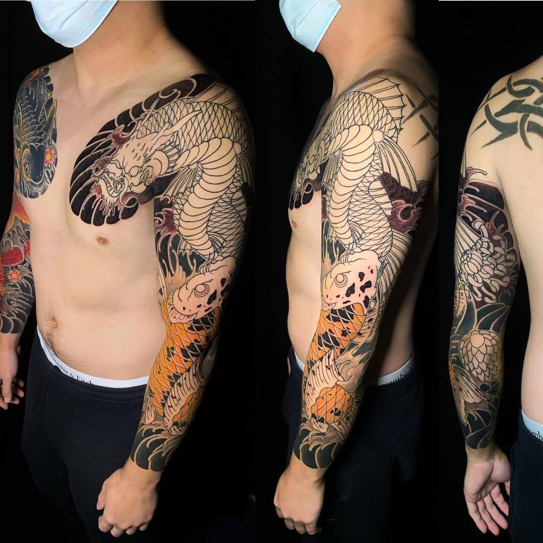 Dragon Koi Fish Tattoo Ideas 4