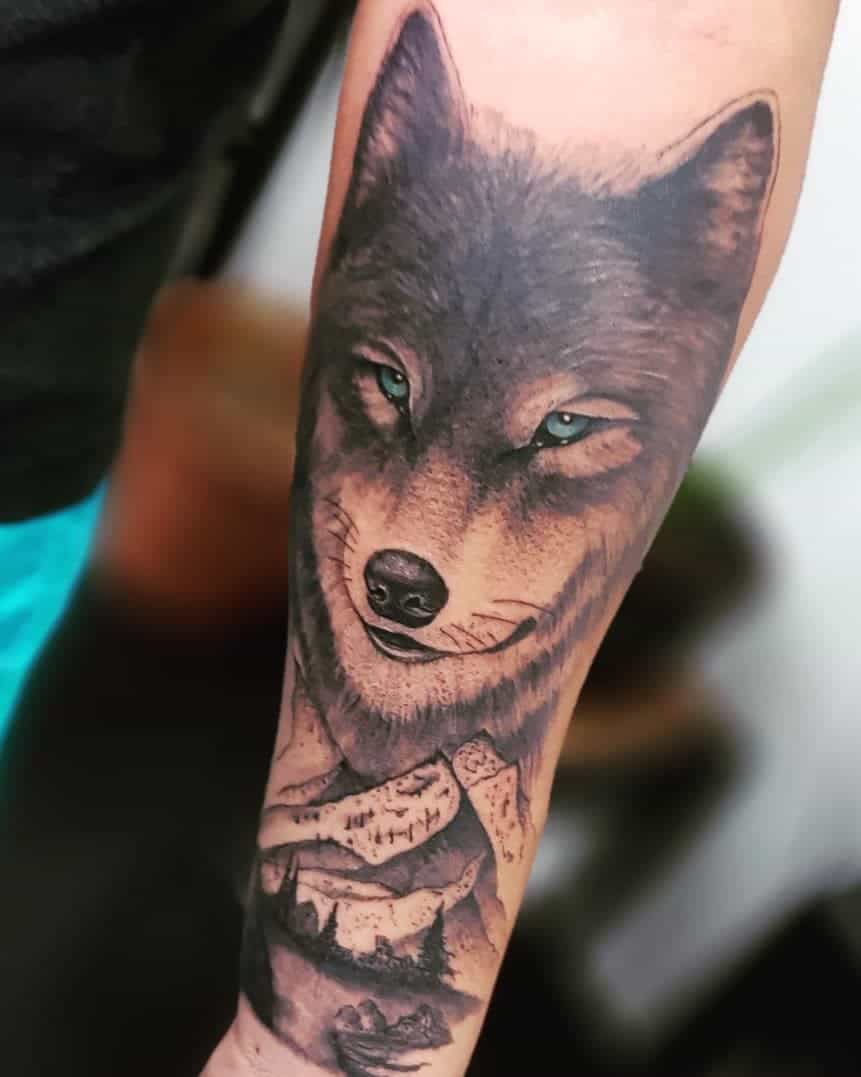 other Wolf Half Sleeve Tattoo 3