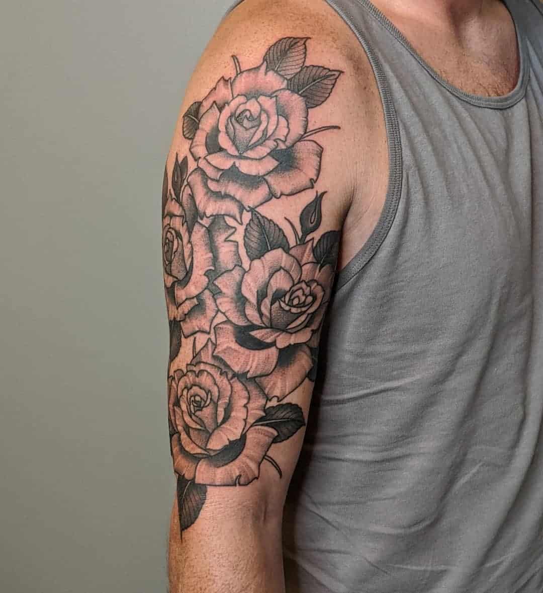 other Rose Half Sleeve Tattoo