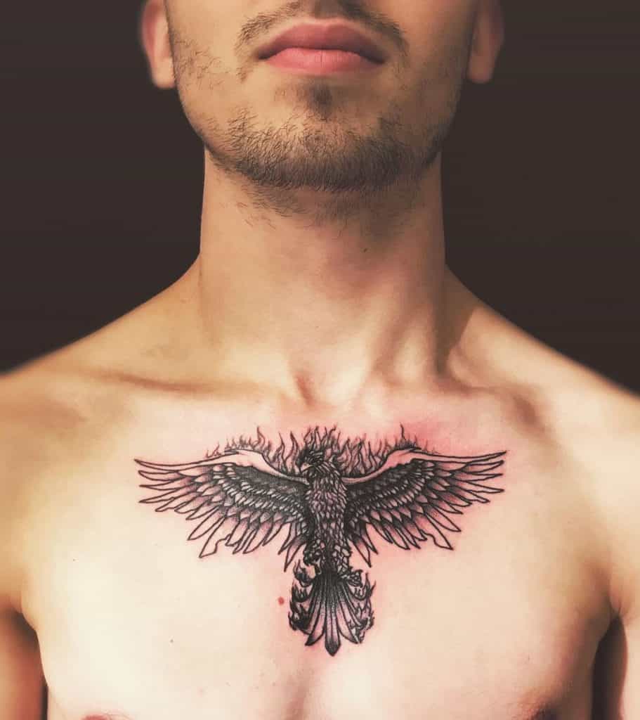 Tattoo uploaded by @aminguyentattoo • Phoenix tattoo on chest • Tattoodo