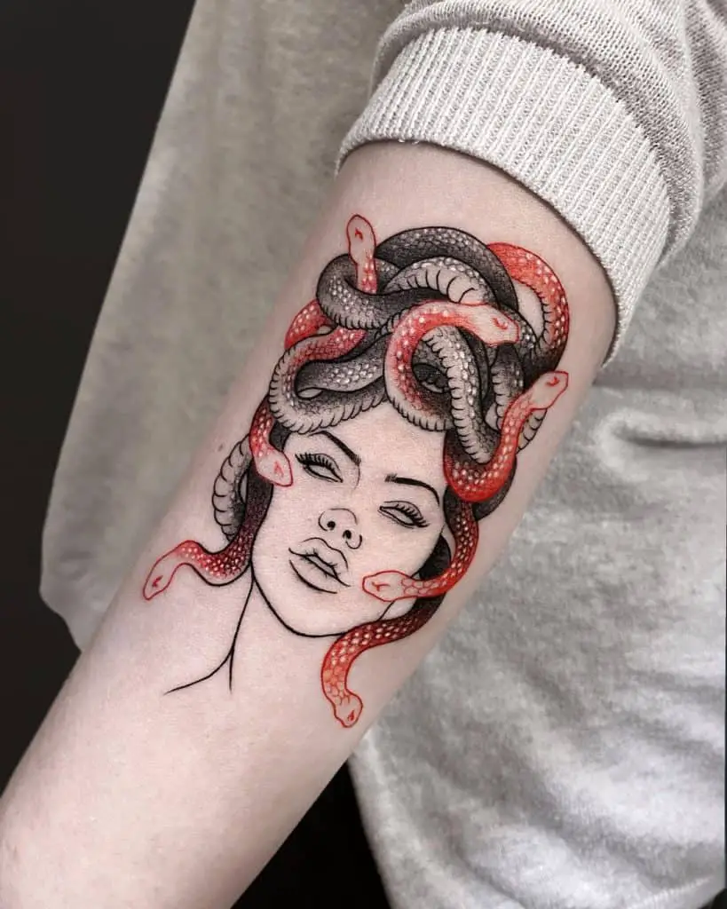 Medusa Tattoo Sleeve of women