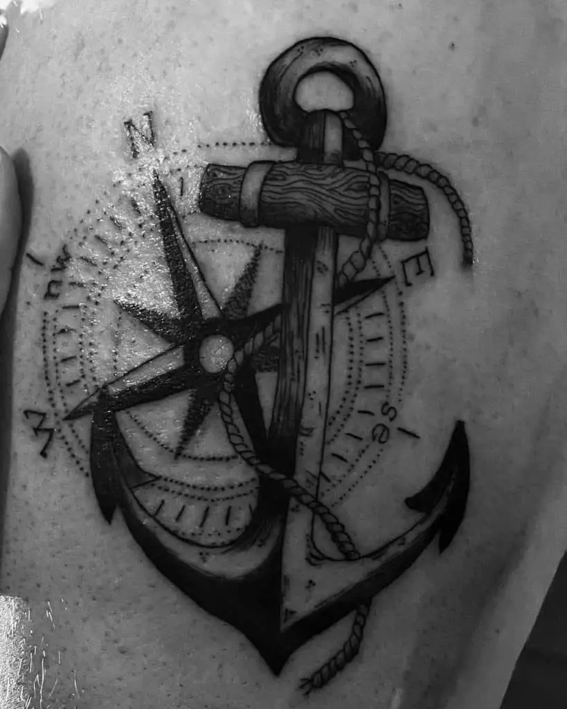 Anchor With Compass