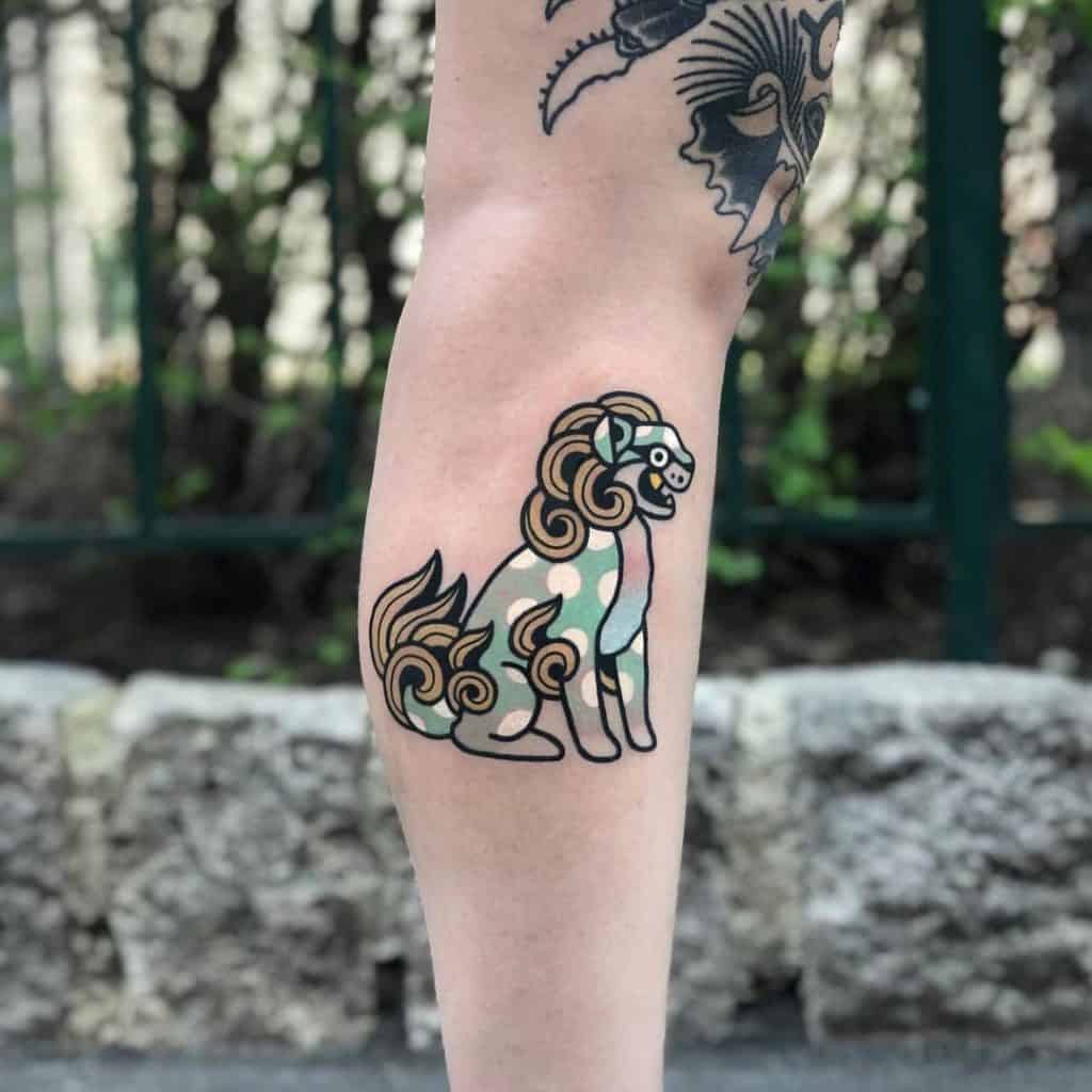 Asian lion tattoo