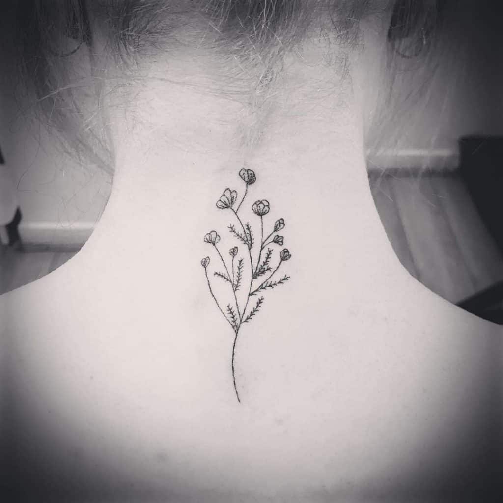 Best Place for A Tattoo On A woman, saved tattoo, nape of neck