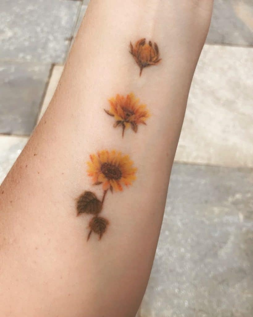 Blooming Sunflower Tattoo