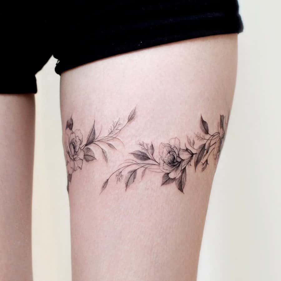Outer Thighs Tattoo