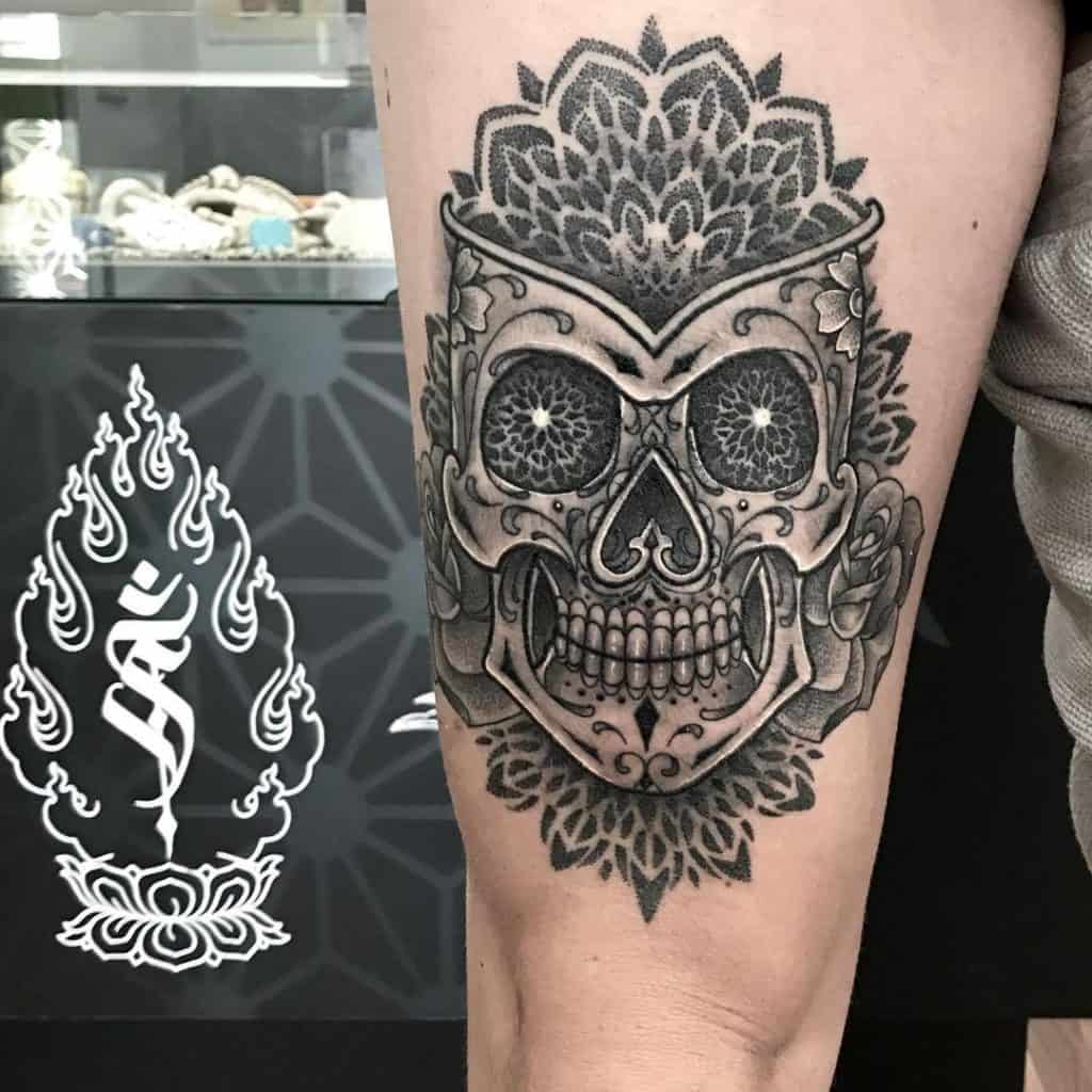 Sugar Skull Tattoos, saved tattoo, 18