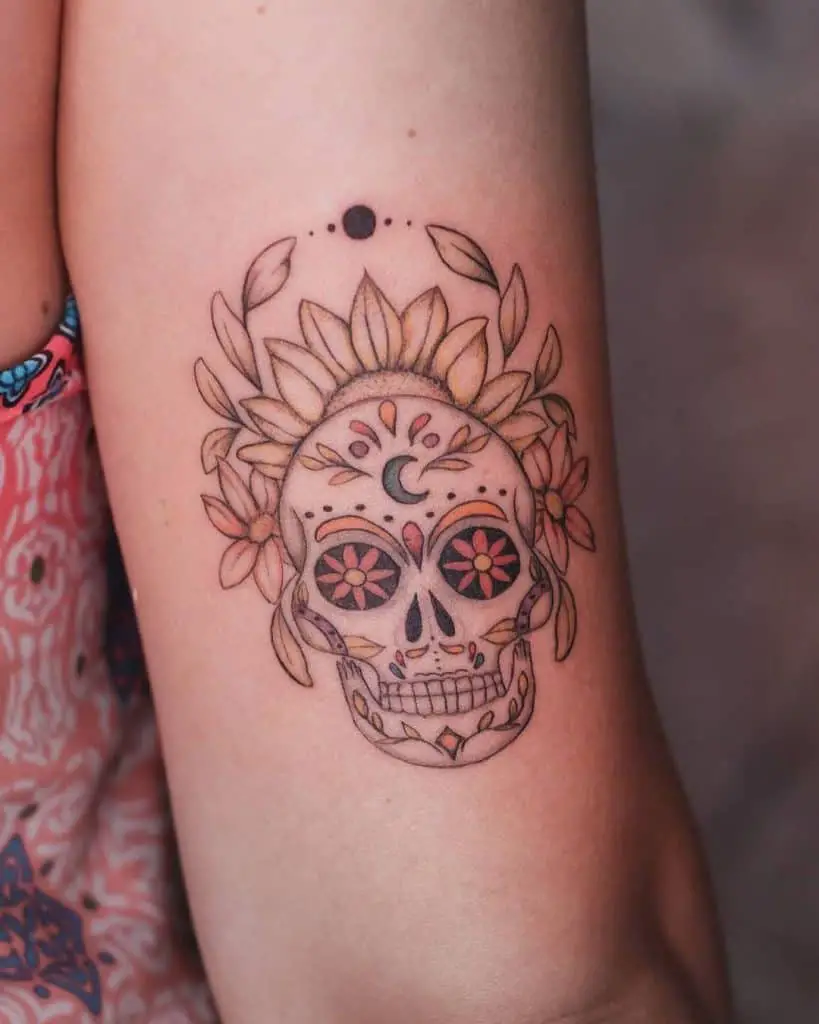 Sugar Skull Tattoos, saved tattoo, meaning