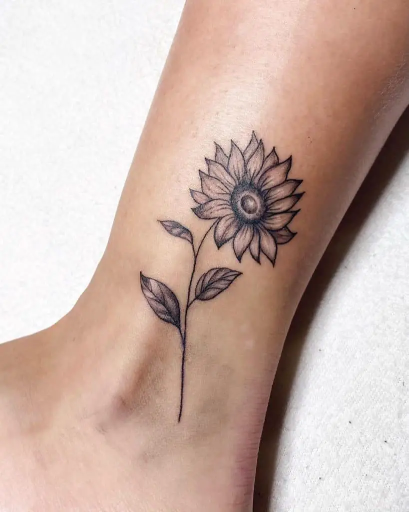 dark sunflower tattoo