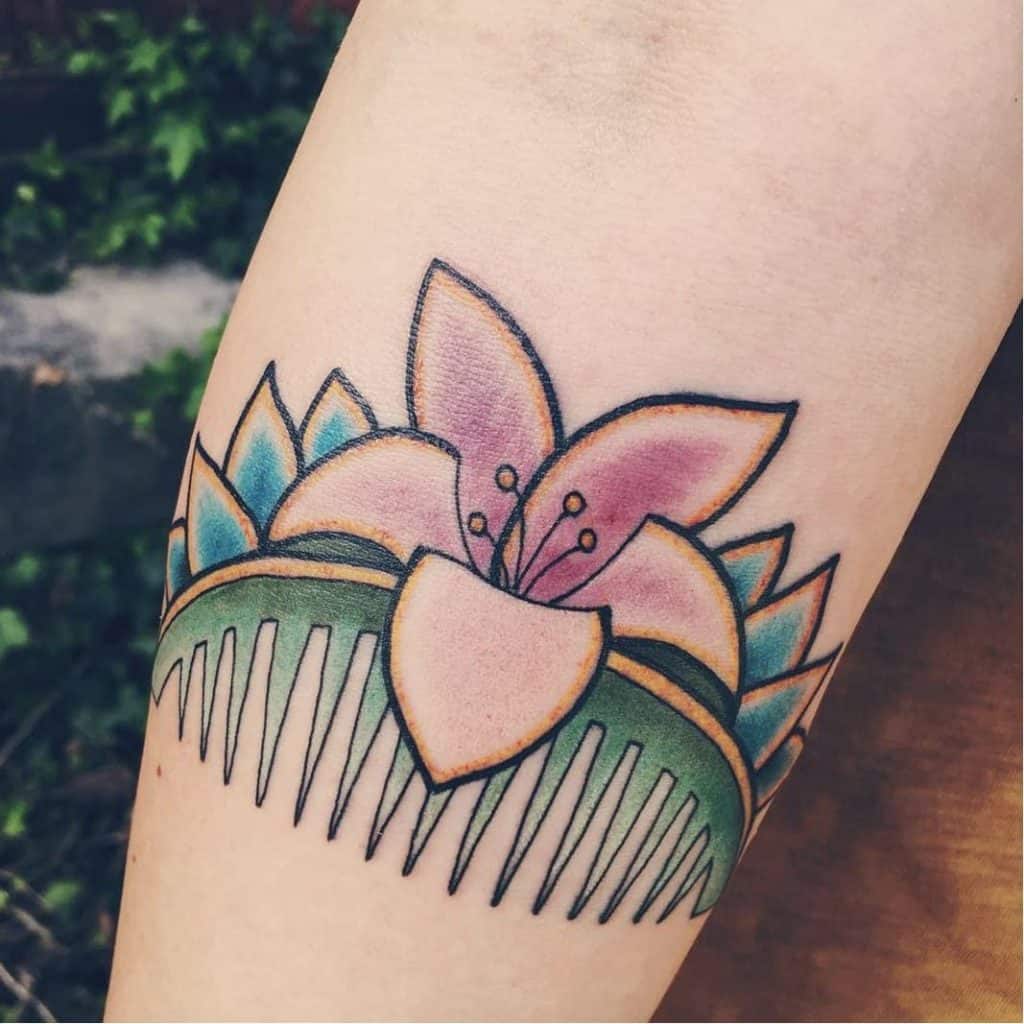 Chinese Flower Tattoo 