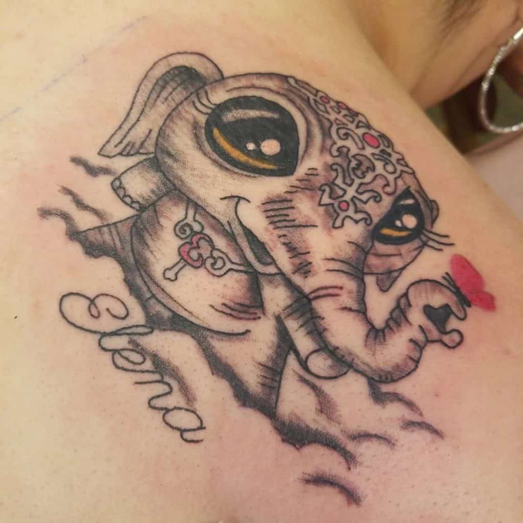 Kids Names Tattoo Ideas, saved tattoo, Elephants 1i