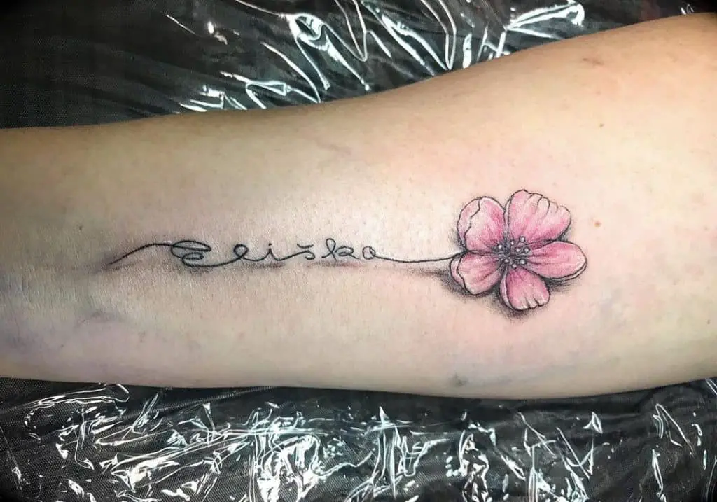 Kids Names Tattoo Ideas, saved tattoo, flower 1i
