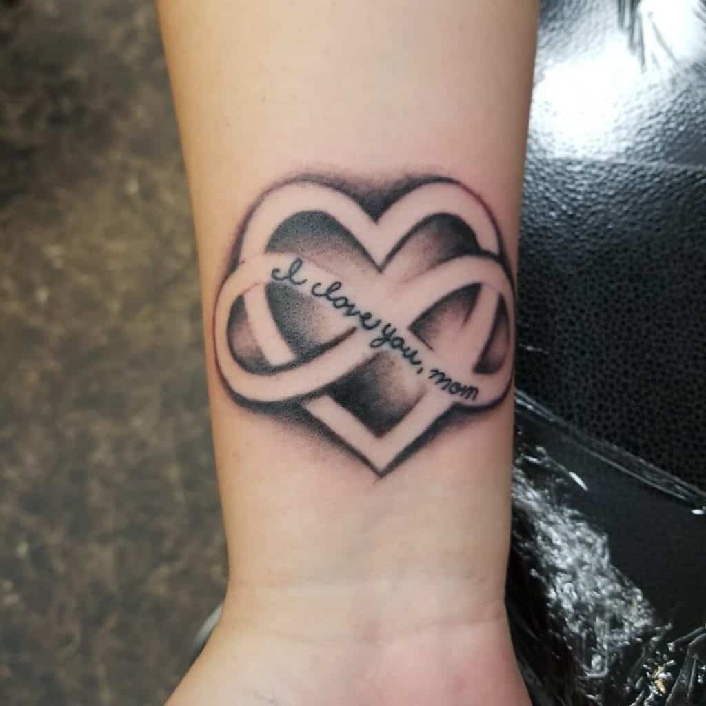 Mom Inspired & Dedicated Infinity Heart Tattoo