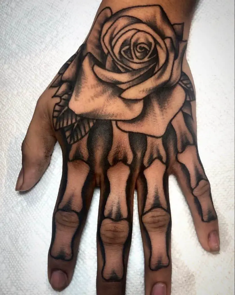 Skeleton Hand Tattoo, saved tattoo, Incorporate 2
