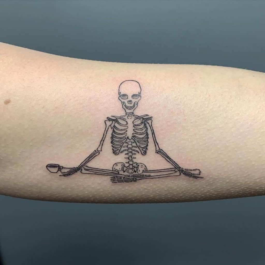 Skeleton Hand Tattoo, saved tattoo, Position 3