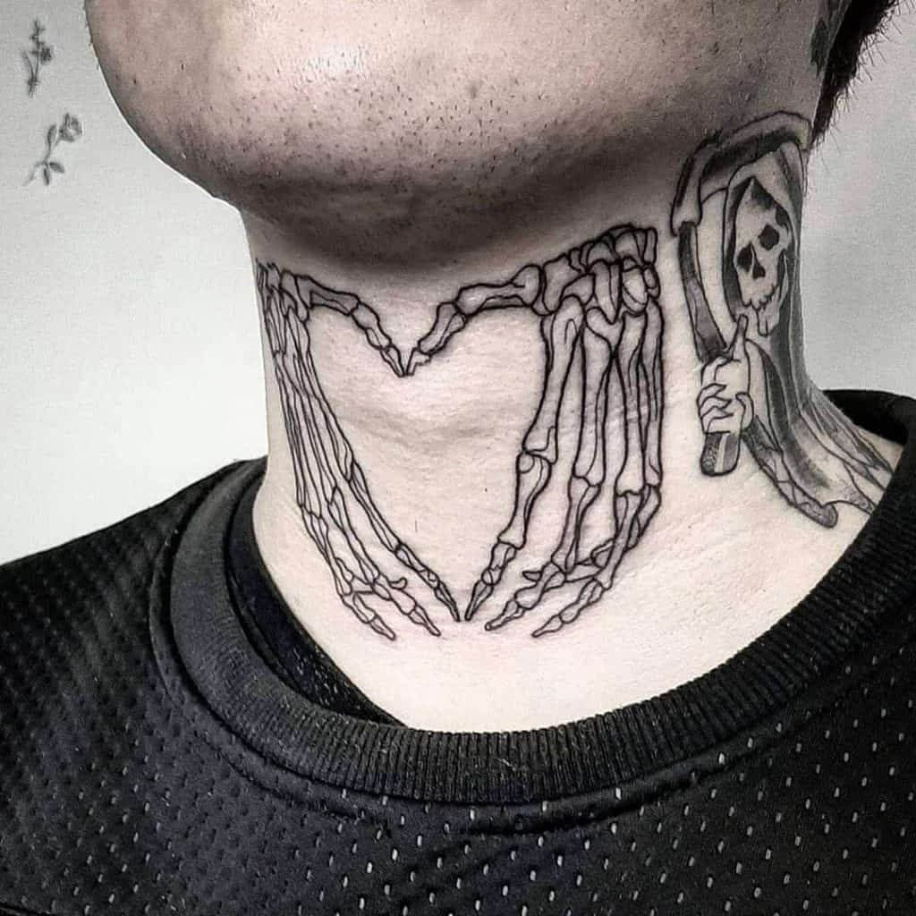 Skeleton Hand Tattoo, saved tattoo, grim 1