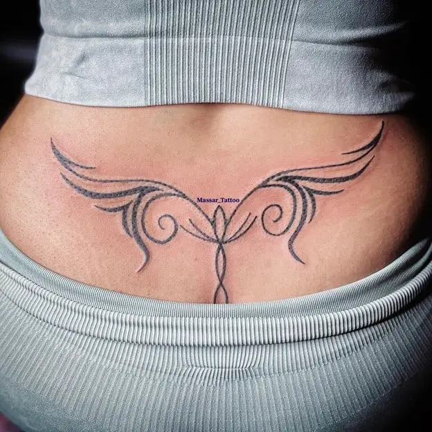 Abstract Wing Tattoo