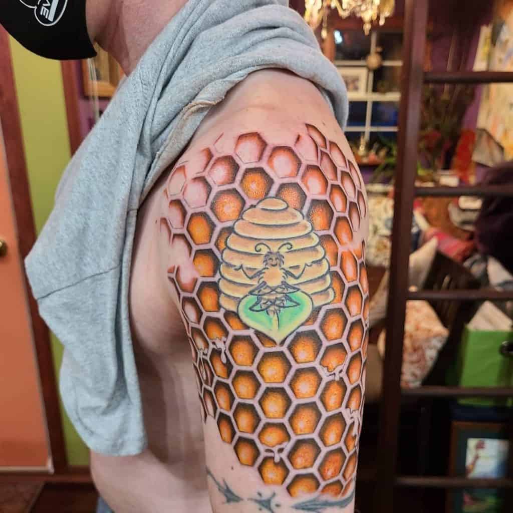 Beehive tattoo 5