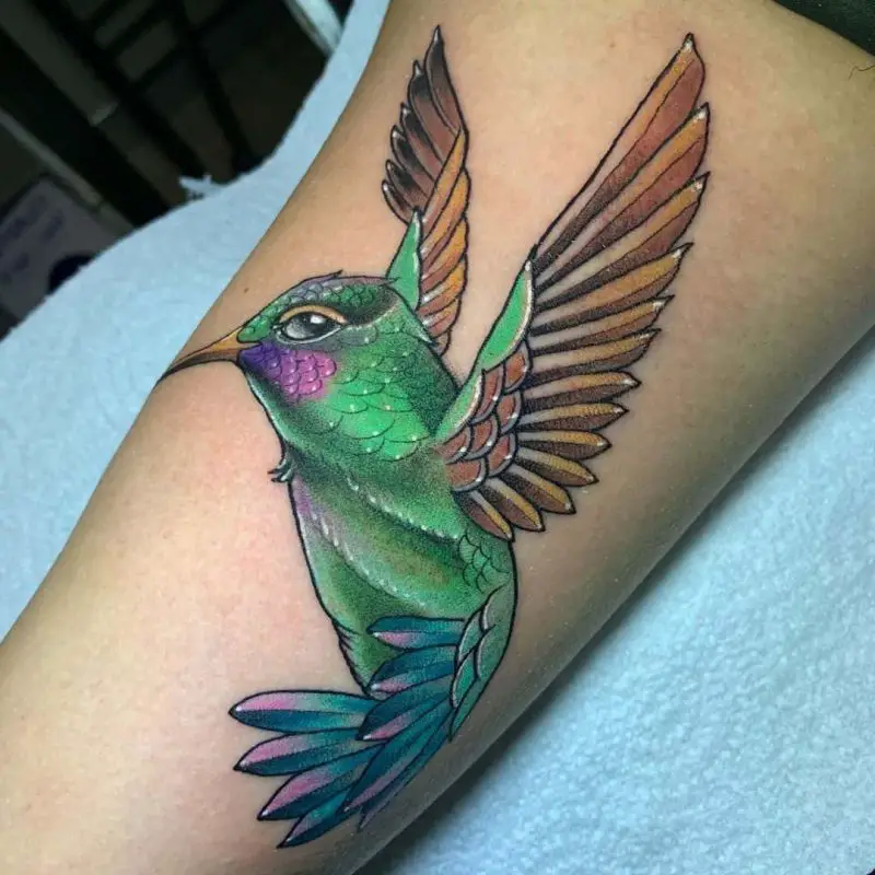 Cartoon Hummingbird Tattoos 2
