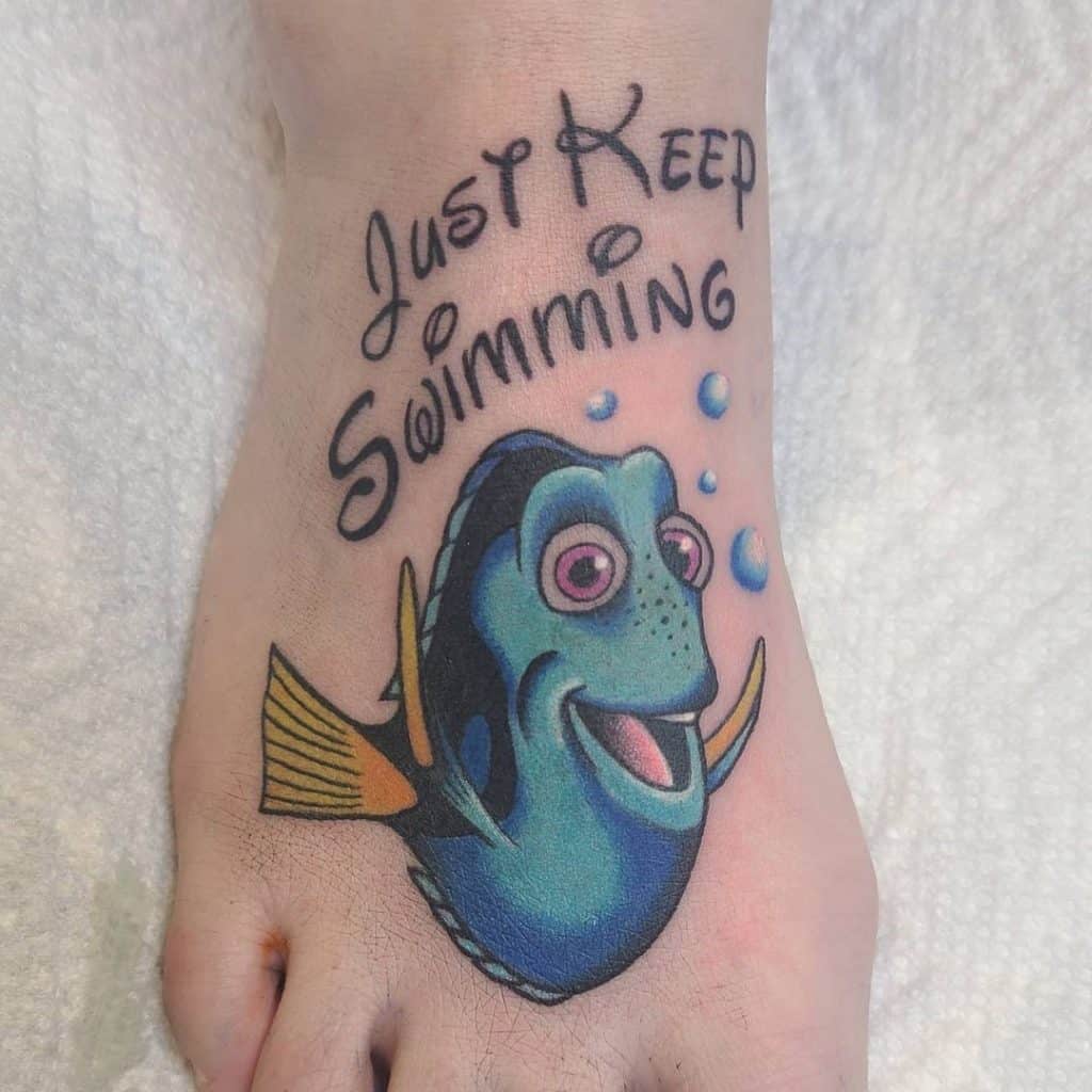 Disney & Cartoon Inspired Foot Tattoo