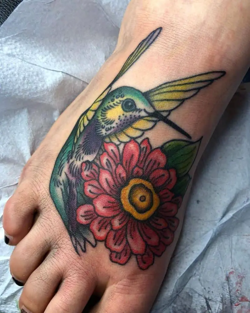  Foot Tattoo Designs Bird Image