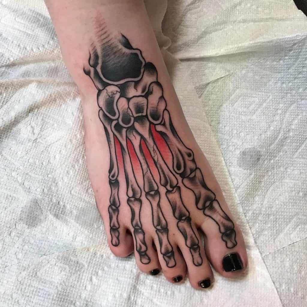 . Foot Tattoo Ideas Black Skeleton Image 