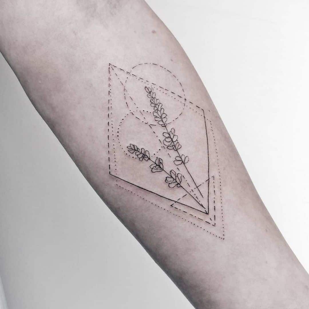 Frame lavender tattoo