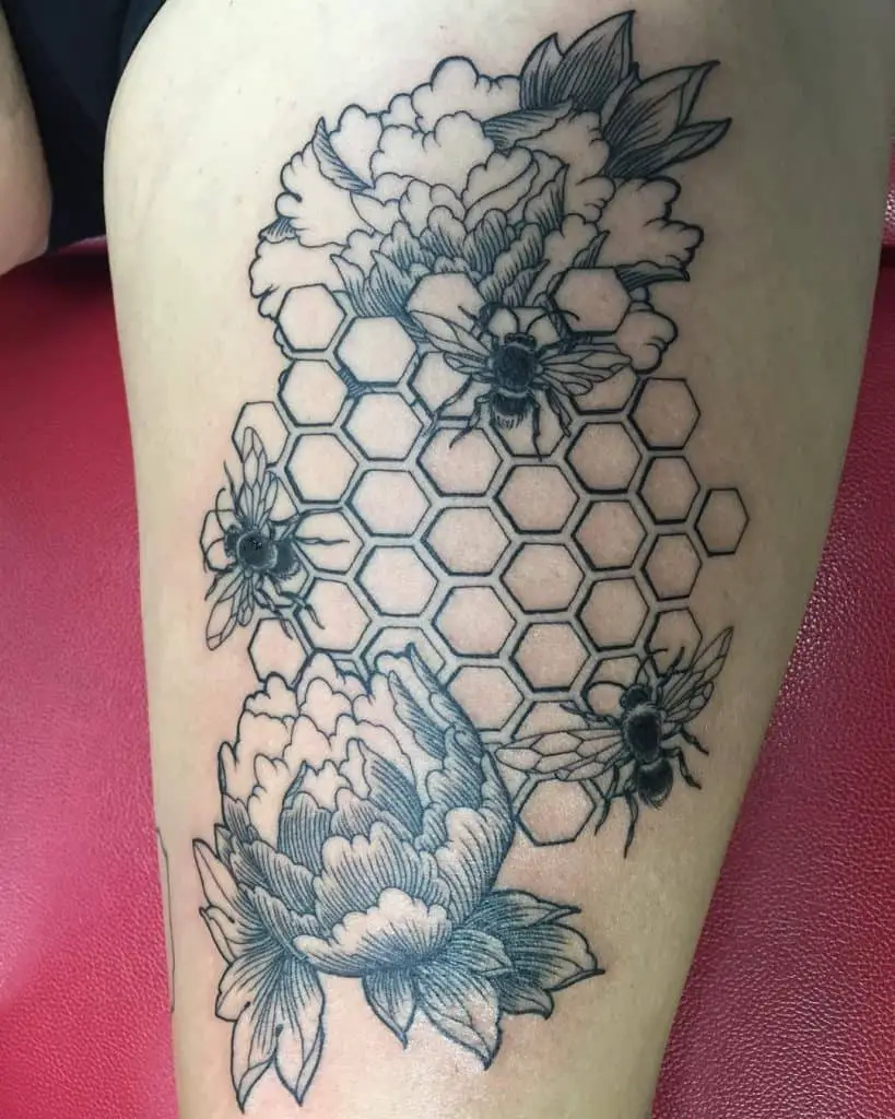 Honeycomb tattoo 1