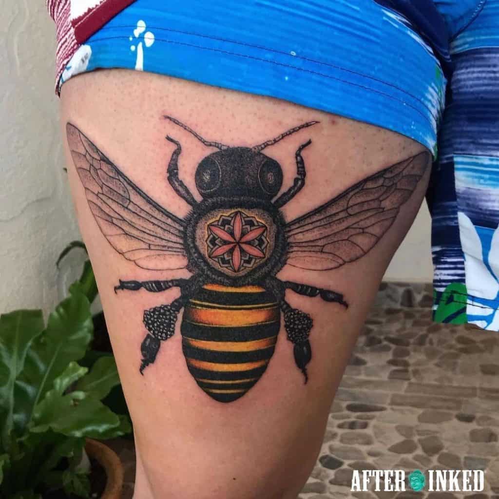 Huge bee tattoo 3