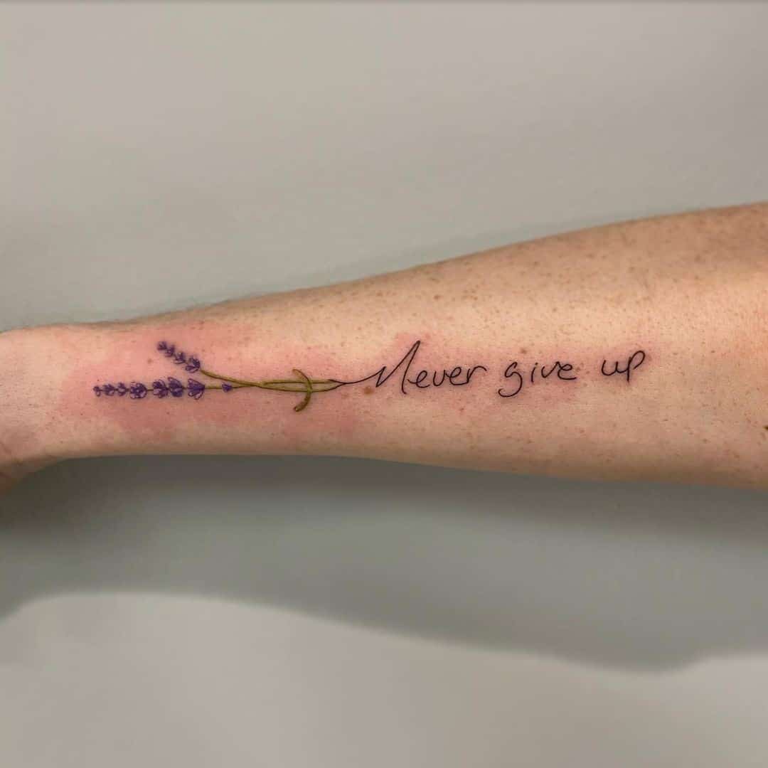 Inspirational lavender tattoo