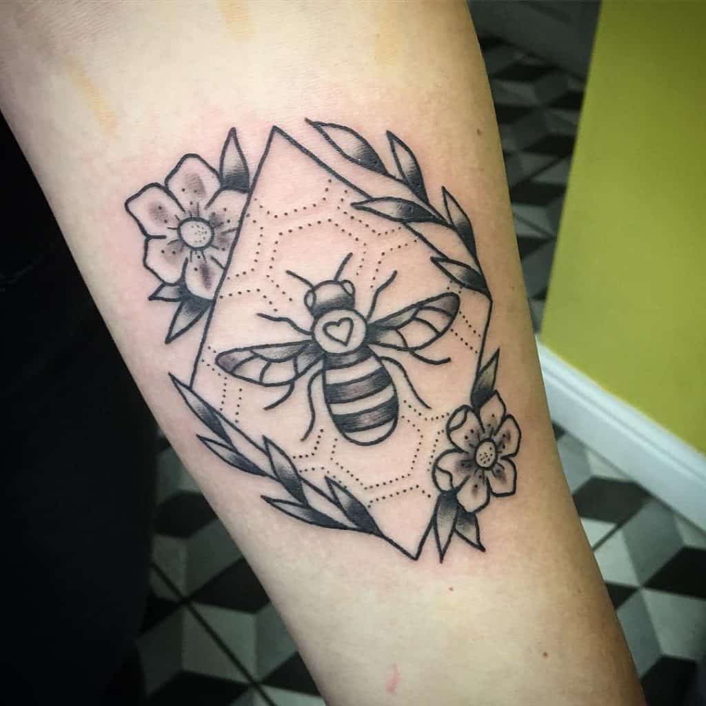 Manchester bee tattoo 2