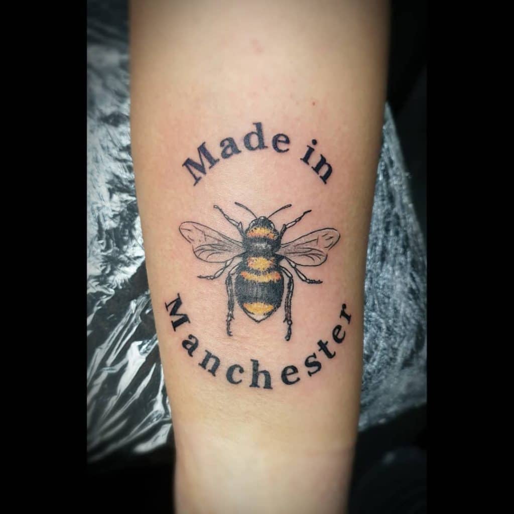 Manchester bee tattoo 3