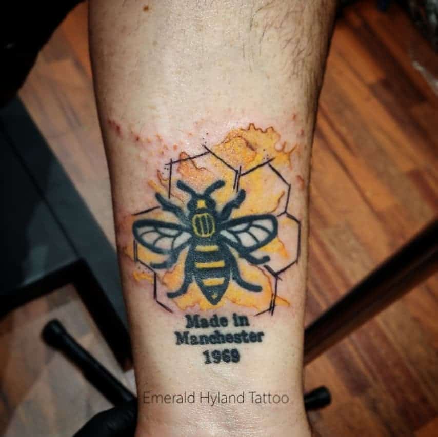 Manchester bee tattoo 4