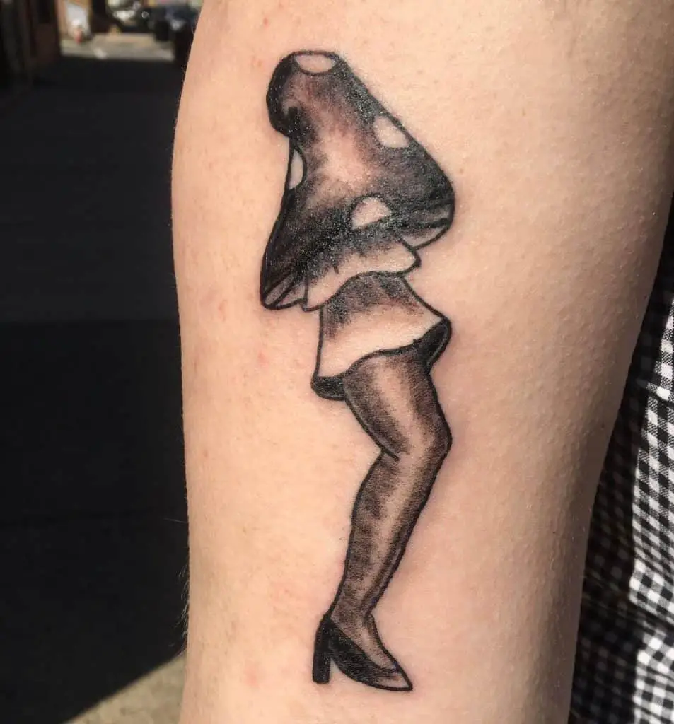 Mushrooms with Legs Tattoo Design 2