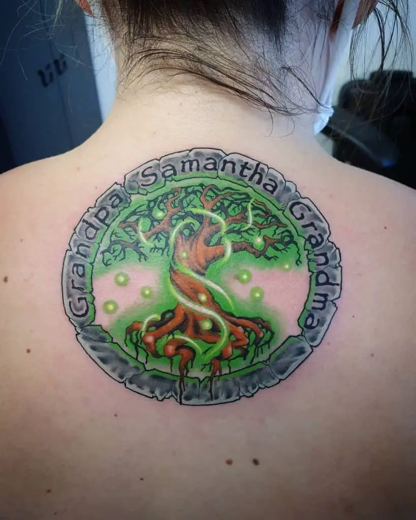 Mysterious Green True Of Life Tattoo 