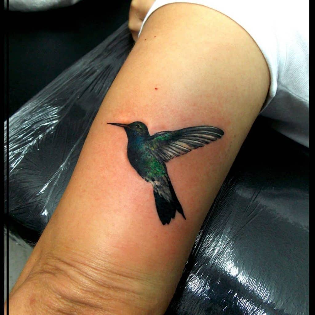 Realistic Hummingbird Tattoo 1