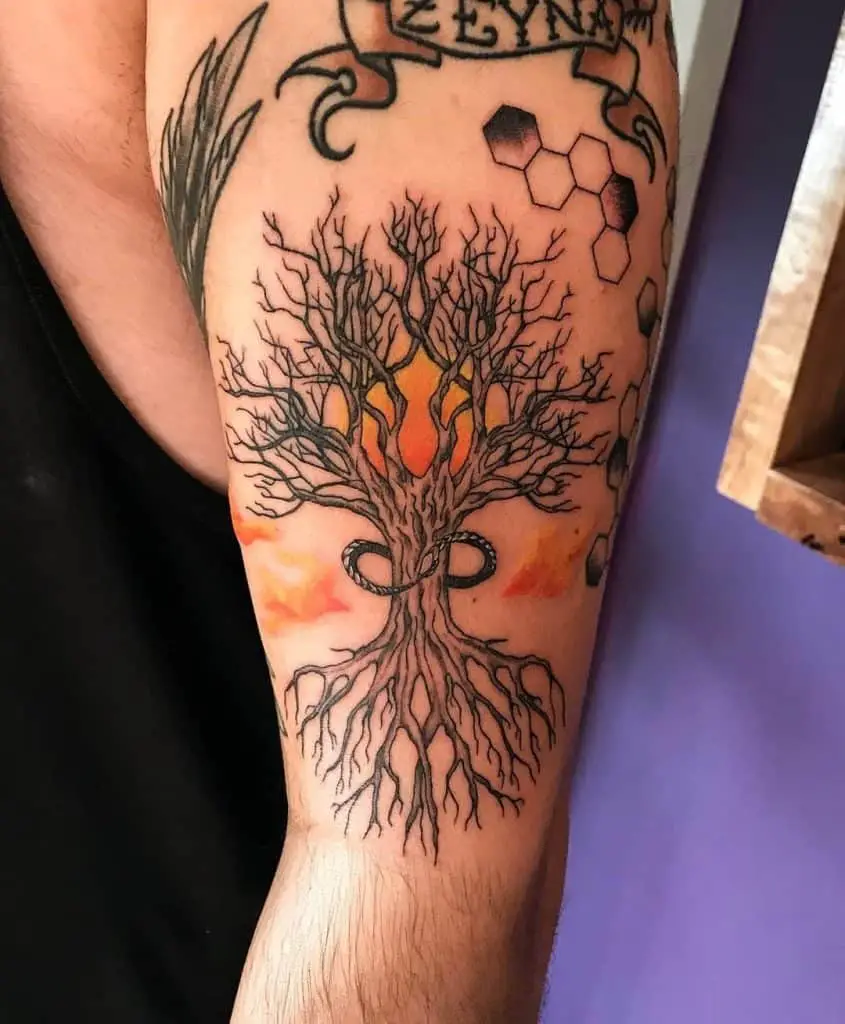 Shoulder Tree Of Life Tattoo For Guys 