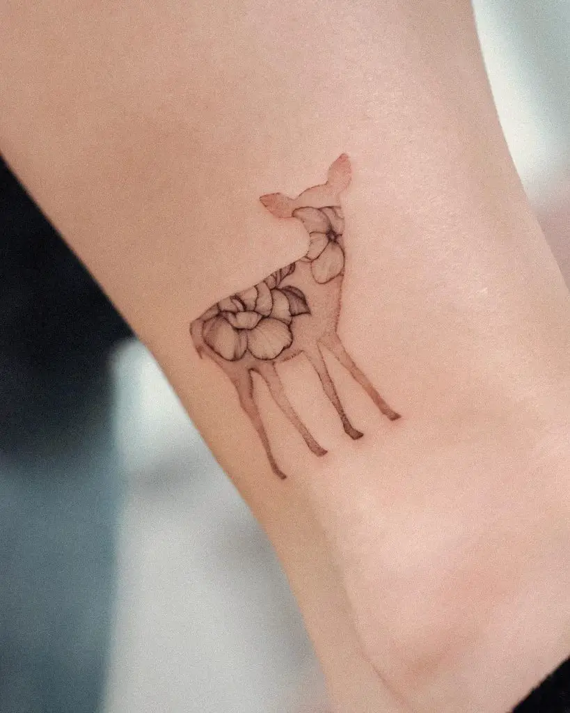 Simplistic Deer Tattoo