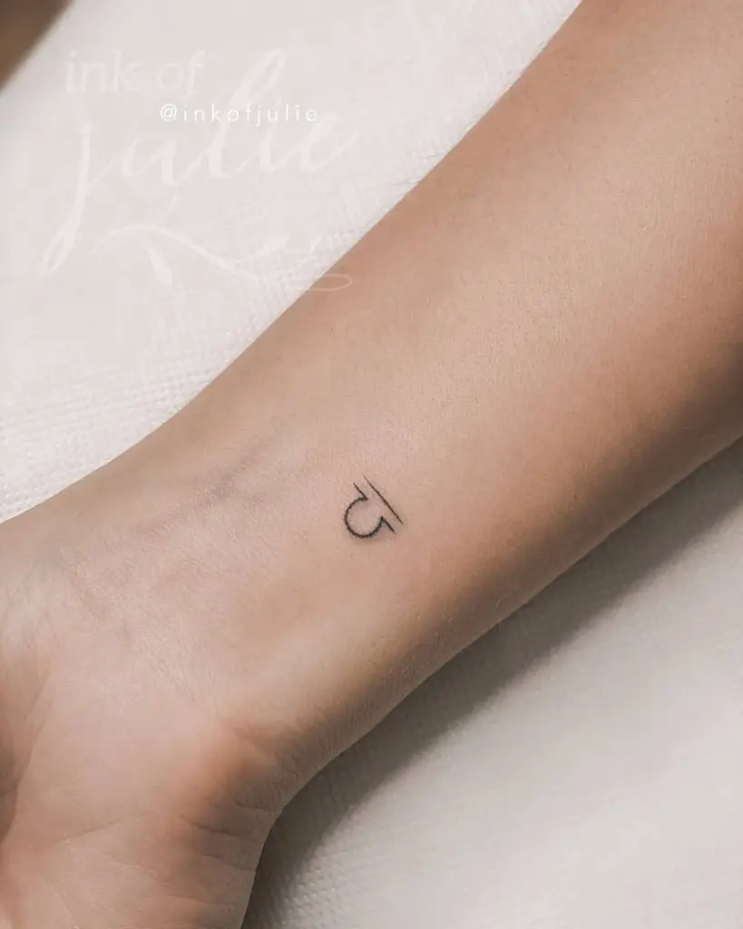 Small Libra Tattoo 2