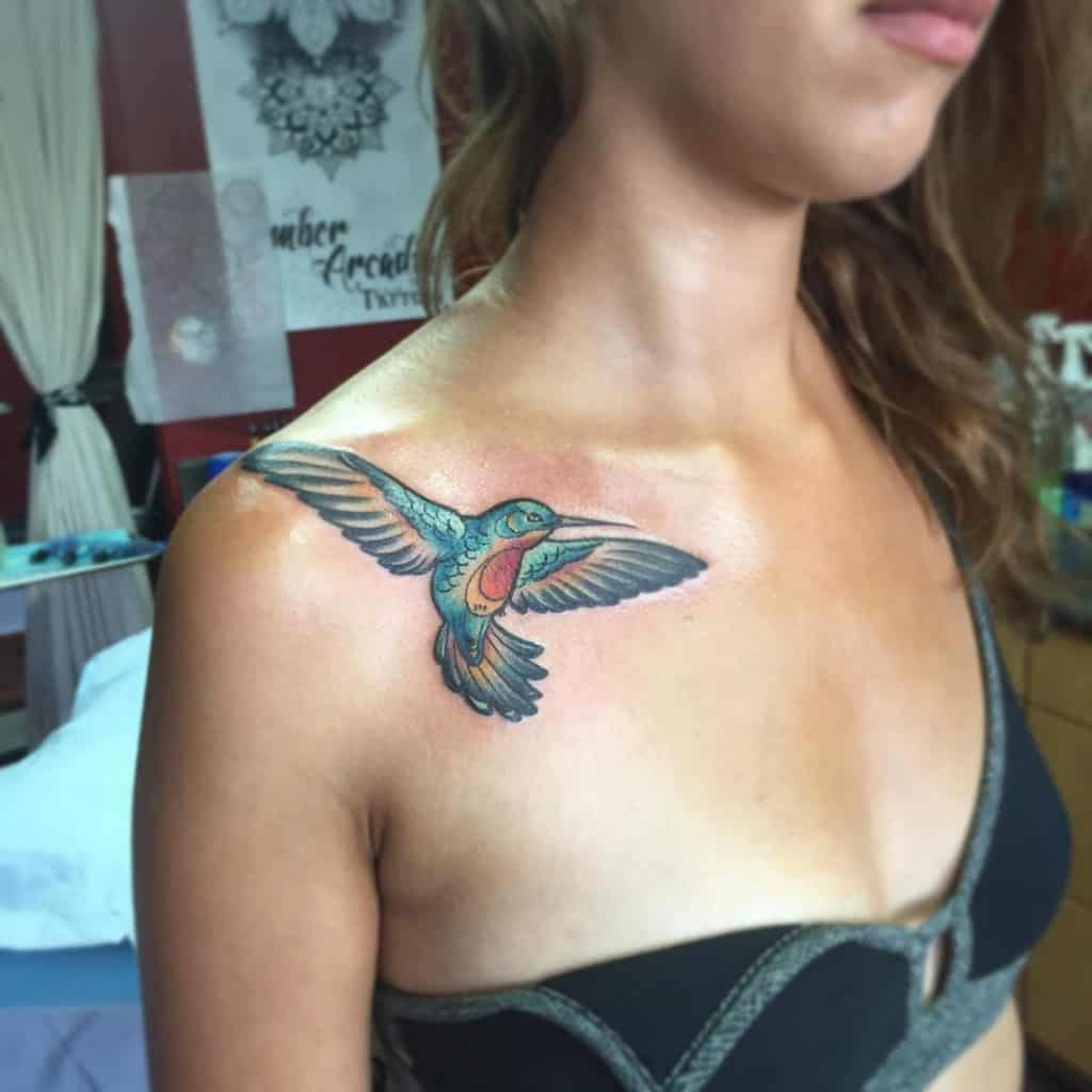 Traditional Hummingbird Tattoos 3