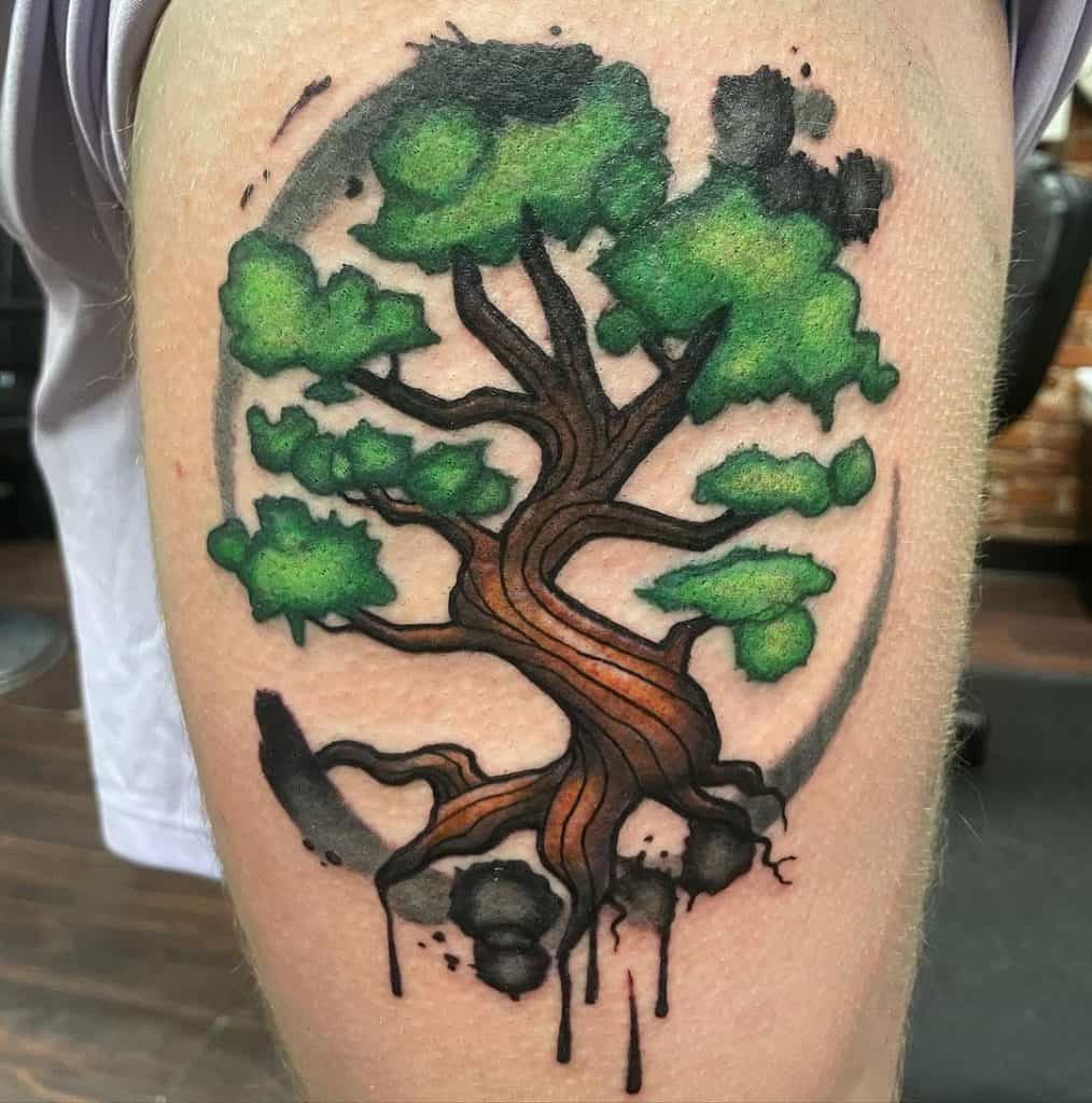 Tree Of Life Tattoo Ideas Green Ink For Men 