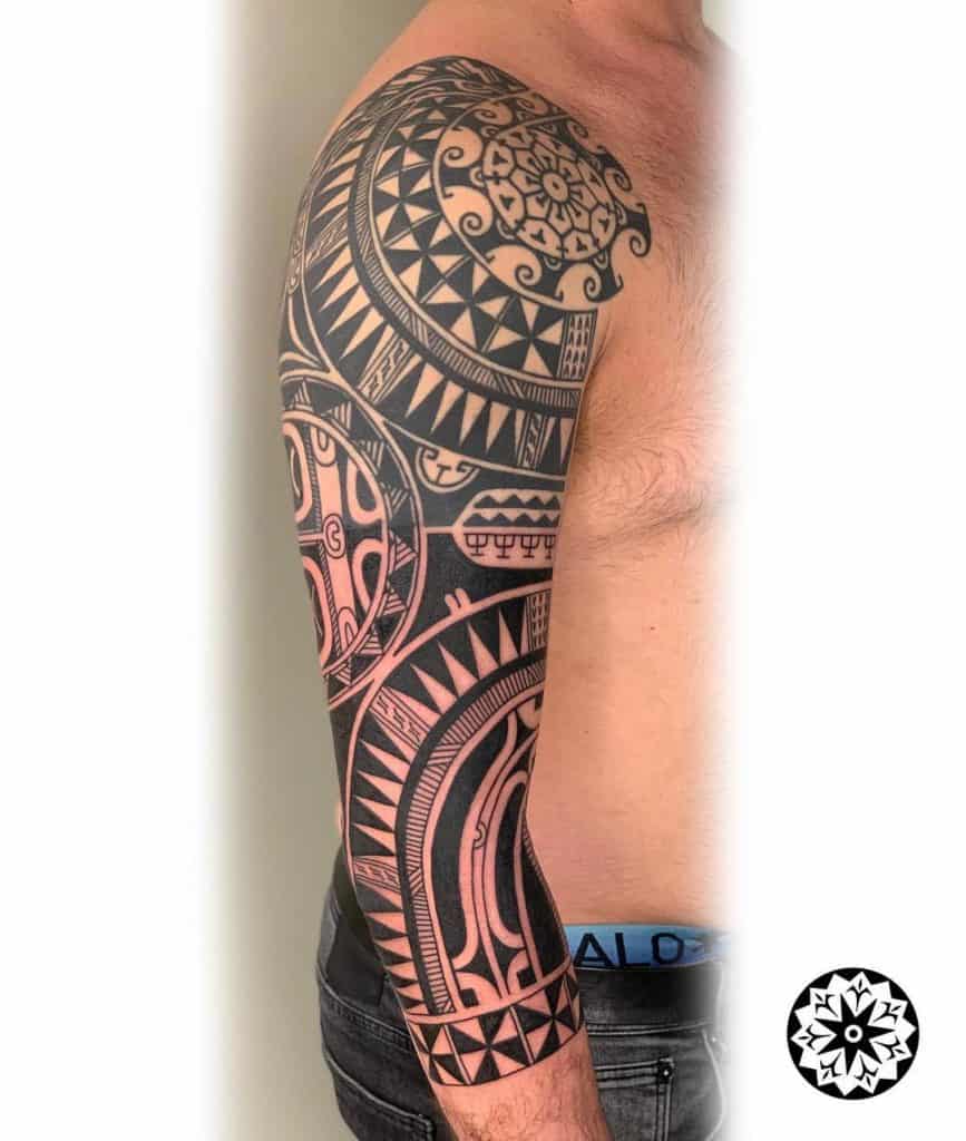 Tribal Tattoo On Elbow 1