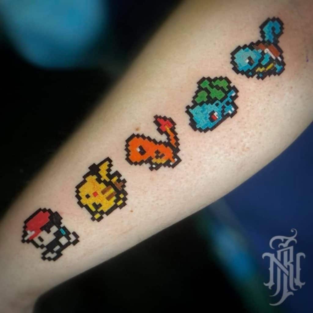 8-Bit Pokemon Tattoo