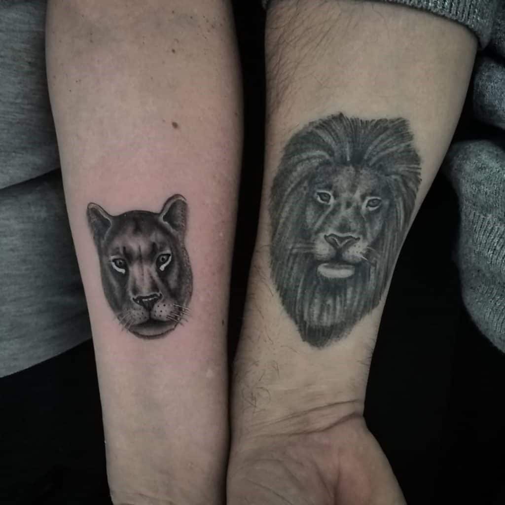 Animal Inspired Lion & Tiger Tattoo
