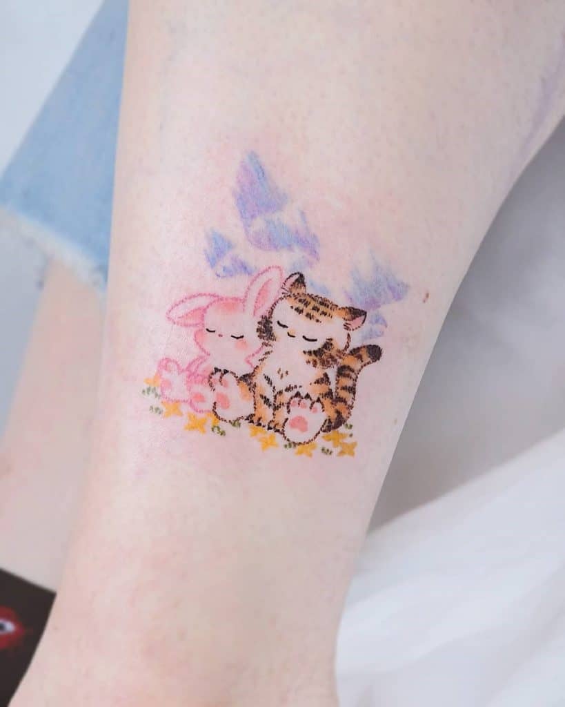 Animal Inspired Pretty Ankle Tattoos 