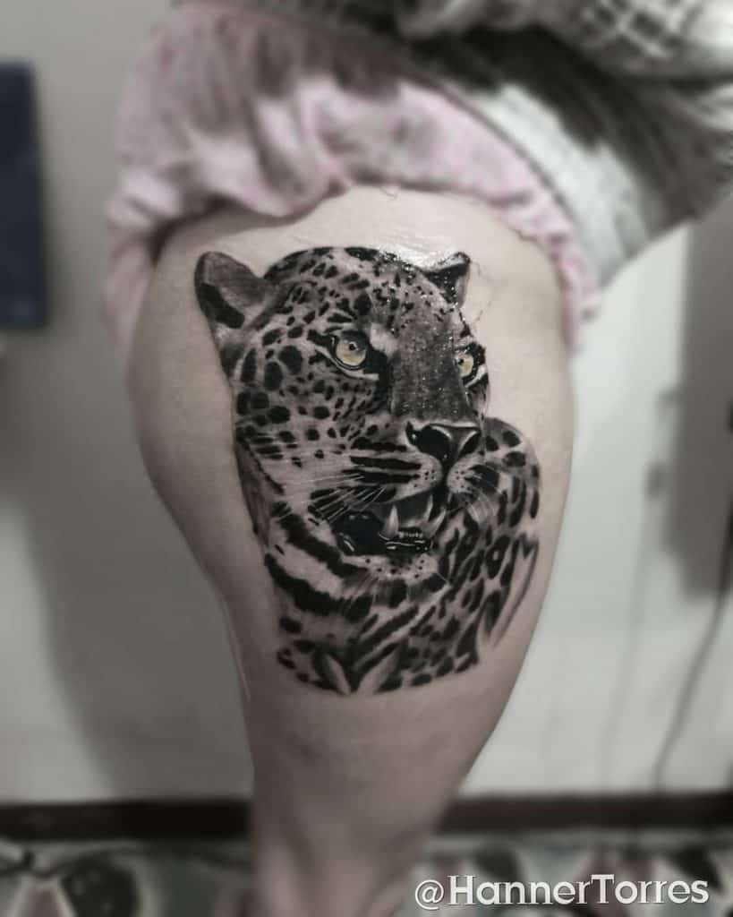Animal Themed Black and Gray Tattoos 1