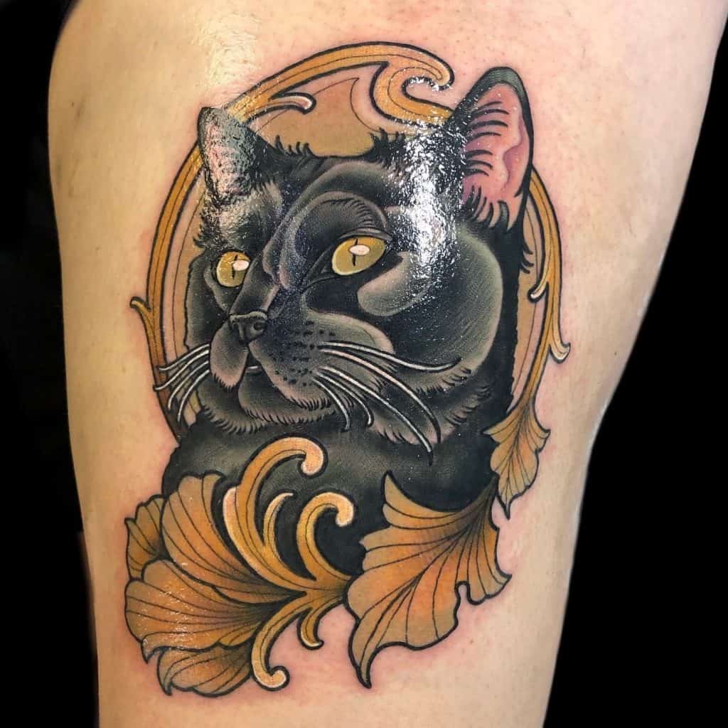 Black Cat Tattoo 1