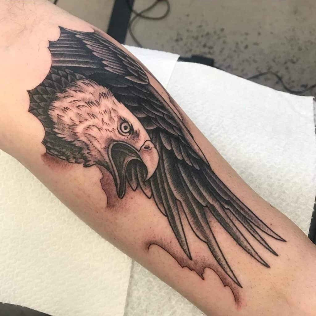 Black German Eagle Tattoo 