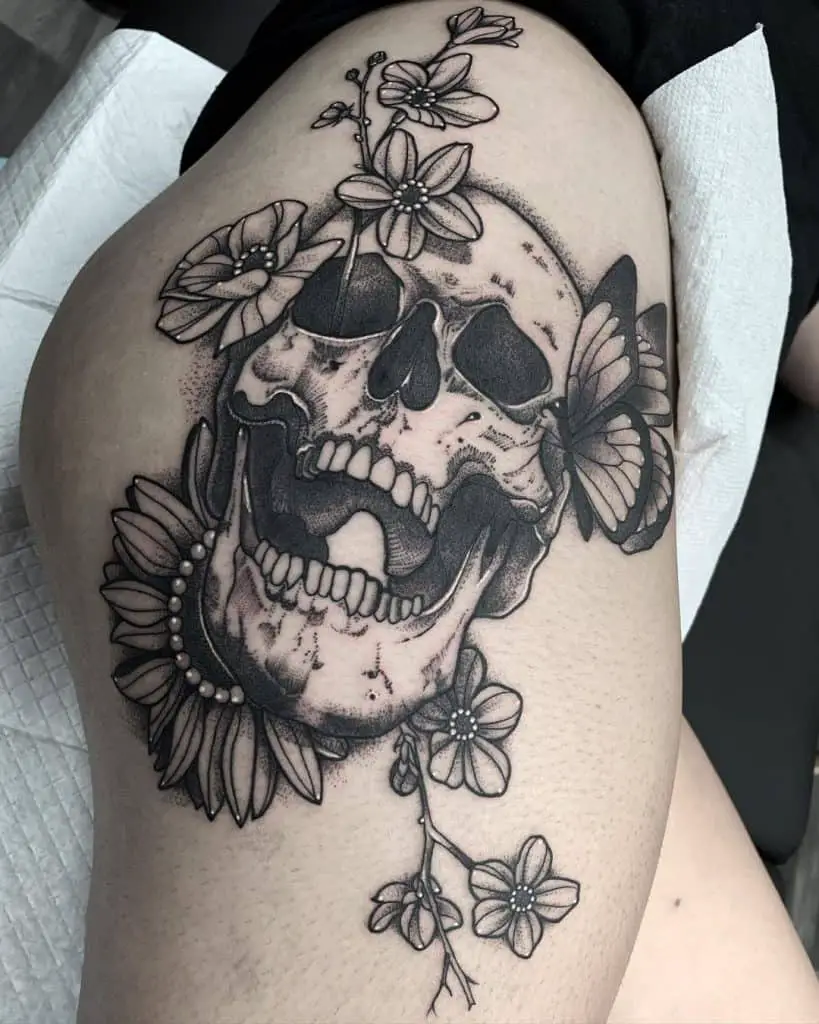 Black and Grey Skull Tattoos 2