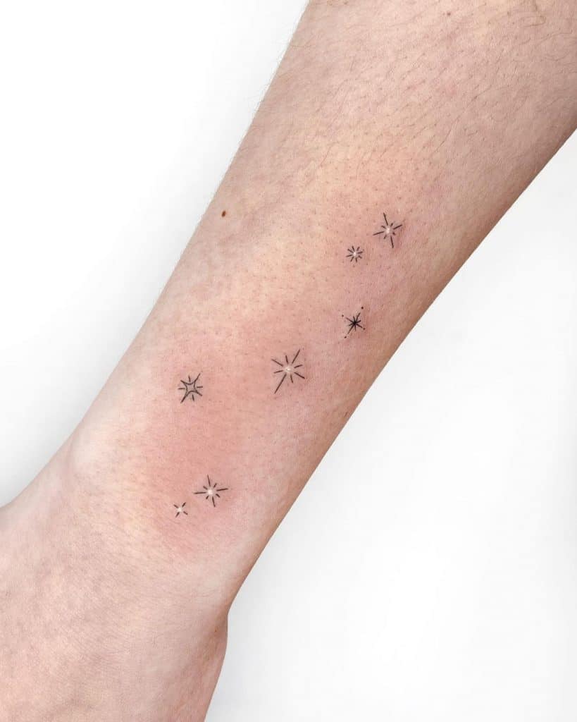 Black and White Star Tattoos 2